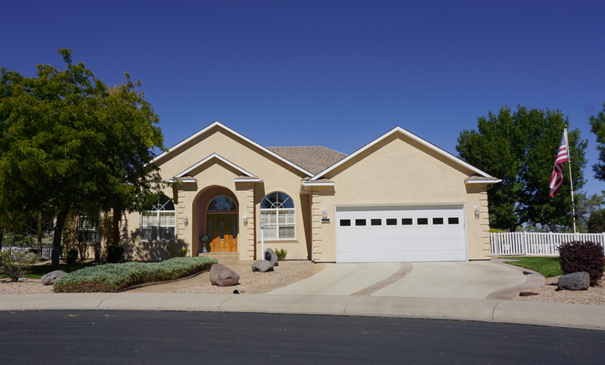 exterior stucco of a residential home