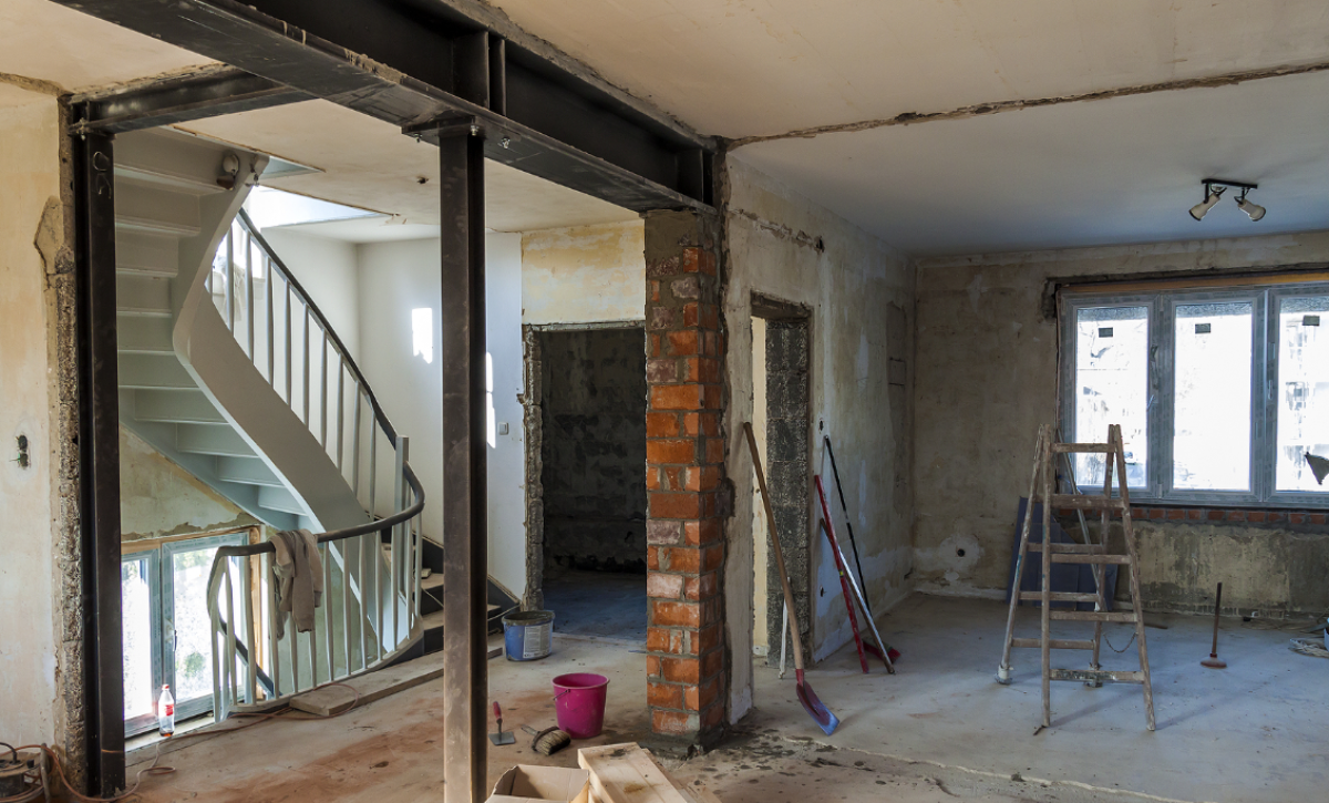 Interior of a house under construction. Renovation of an apartment, Protect Stucco from Salt Damage